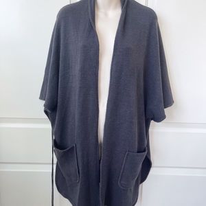 Look One Size Cardigan Gray Acrylic